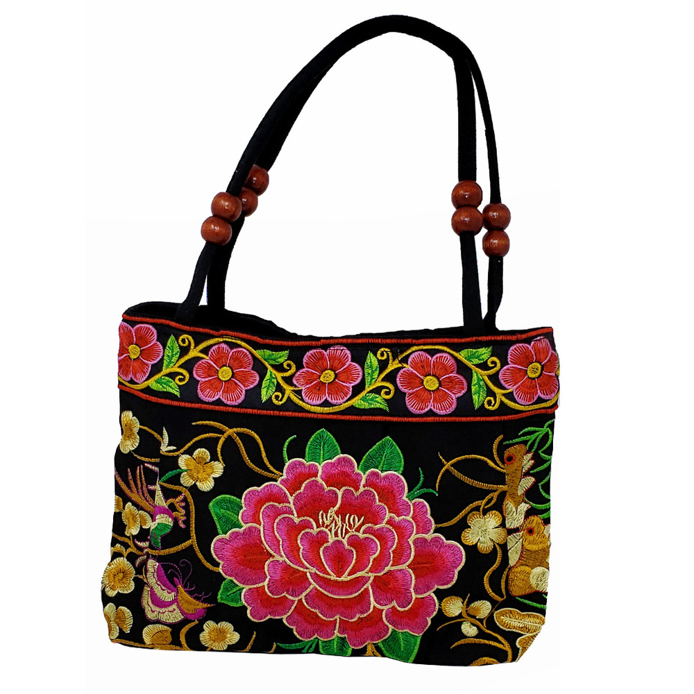 Mexican Woven Floral Small Handbag